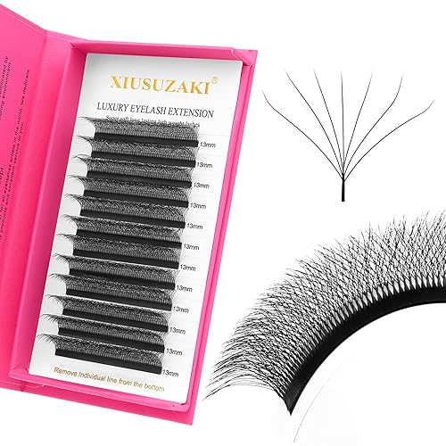 Miniatura 21 de Extensiones de pestañas marrones 4D en forma de W, Extensiones de pestañas de 0.07 mm de grosor, rizado D, 8 mm, Extensiones de pestañas