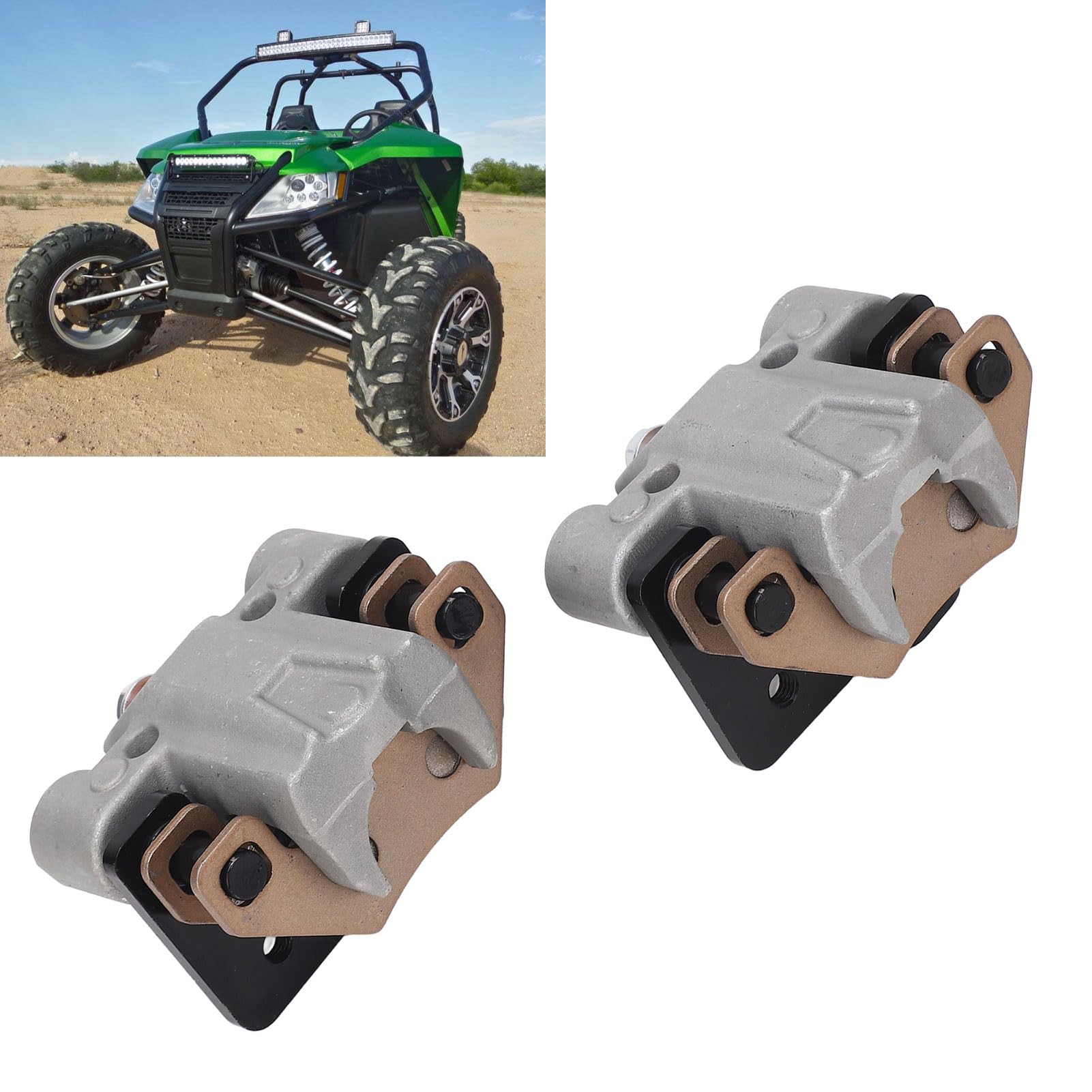 Pinzas de Freno Delantero 1436 423 Pinzas Hidráulicas de Metal Excelente Disipación de Calor Pinzas de Freno Delantero ATV de Juego de Frenos Hidráulicos Reemplazo para