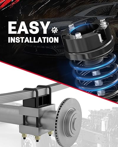 Miniatura 4 de Richeer Kit de elevación de nivelación delantera y trasera de 3 pulgadas y 2 pulgadas para Tundra 1999-2006, espaciadores de puntal delantero de 3