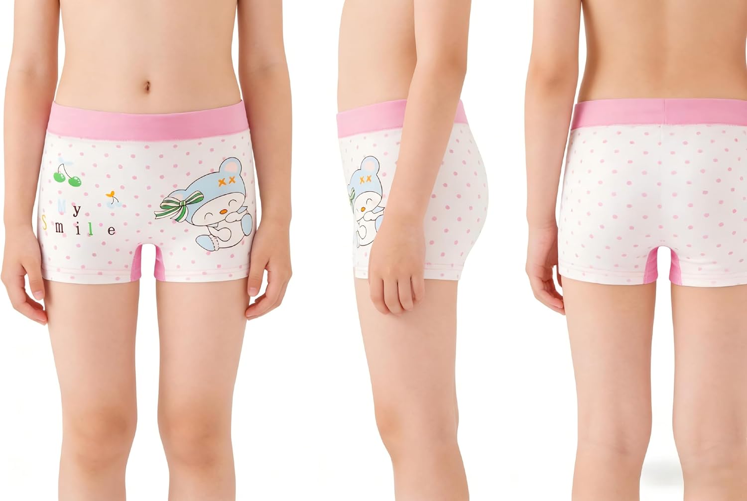 Girls Cotton Underwear Soft Boy Shorts Kids Boxer Briefs Panties(Pack of 5) - Image 7