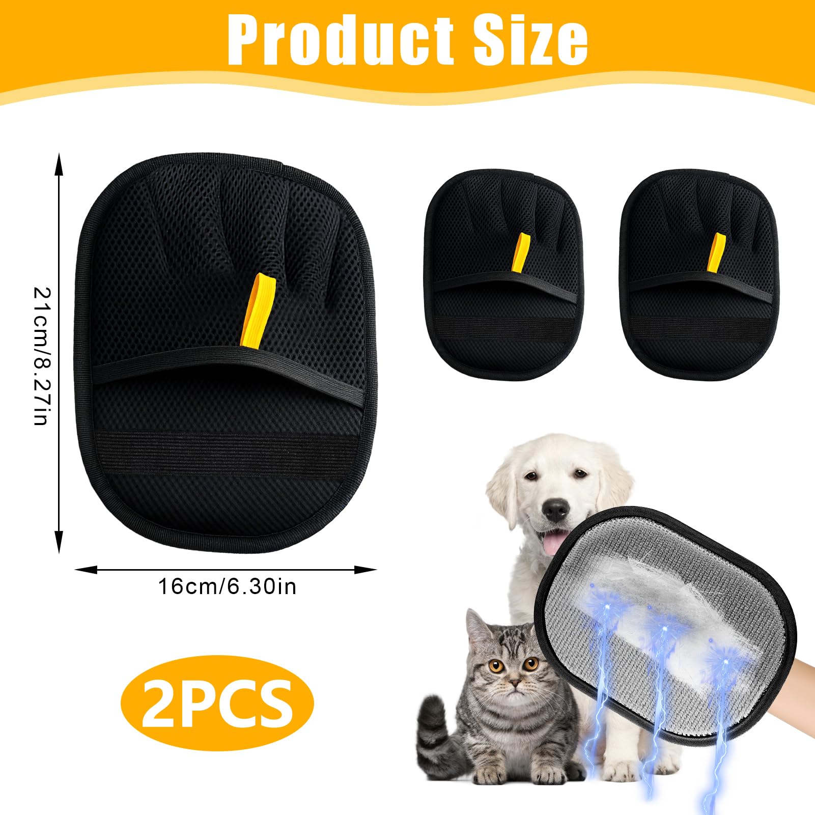 Lotnery Reusable Electrostatic Pet Hair Removal Gloves - Image 2