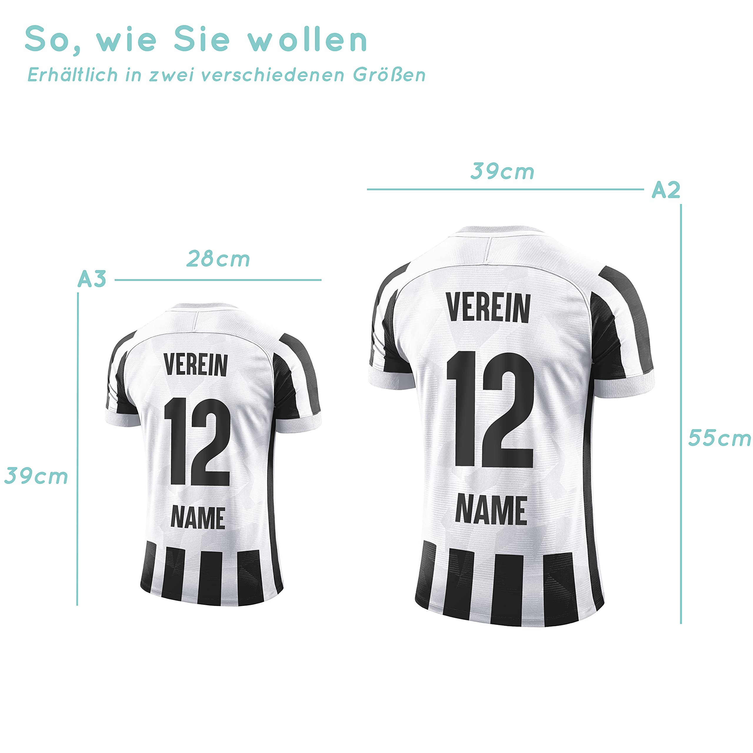 Elbeffekt Trikotlampe für Turin Fans aus Holz - personalisierbares Geschenk - schenke Dein individuellen Turin Fanartikel aus Echtholz