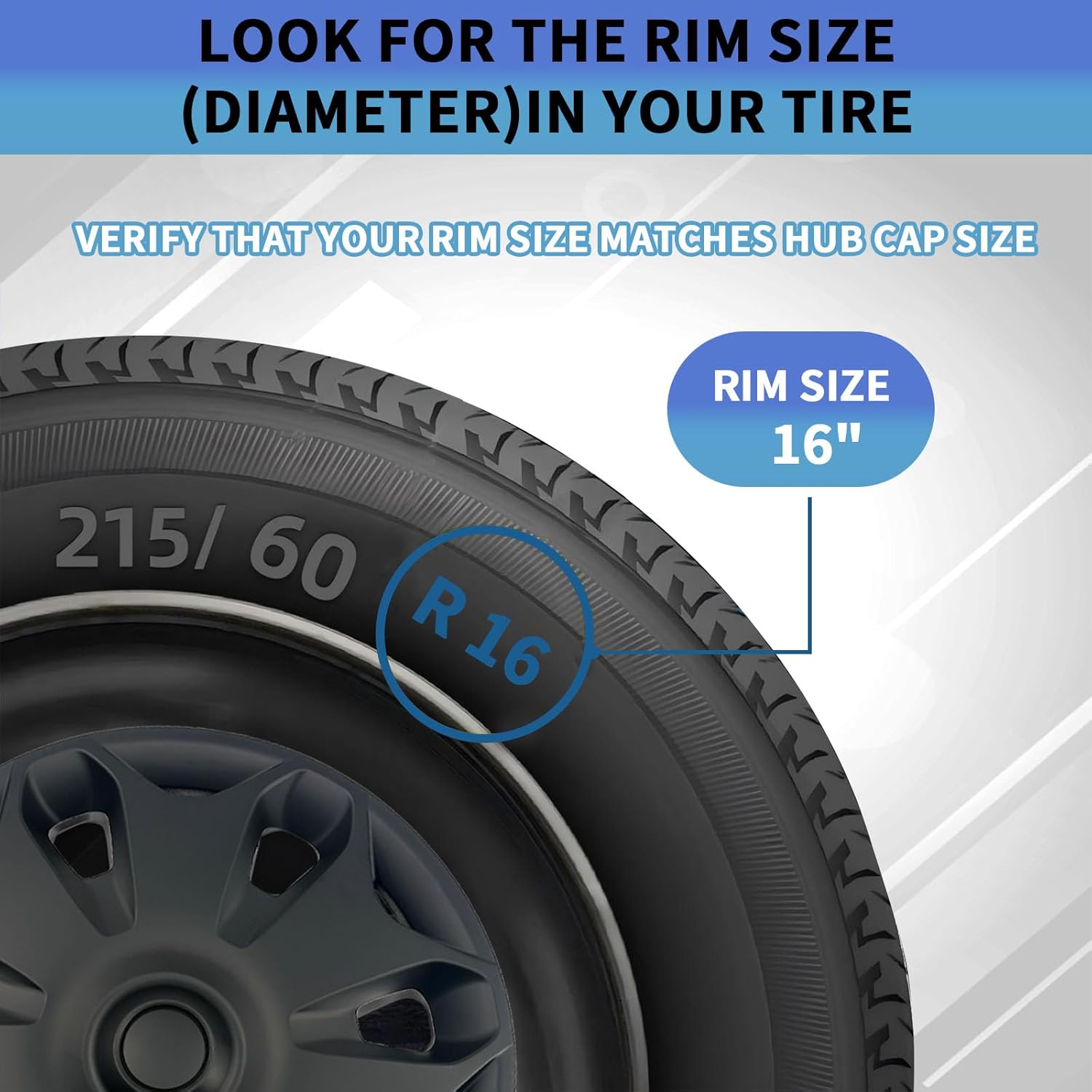 Hubcaps Wheel Covers 4pcs Black Snap-on Direct Replacement for Ford Transit Connect 2014-2023 with 16" Factory Wheel Replace # DT11-1130-EB,DT111130EB,DT1Z-1130-C,DT1Z1130C