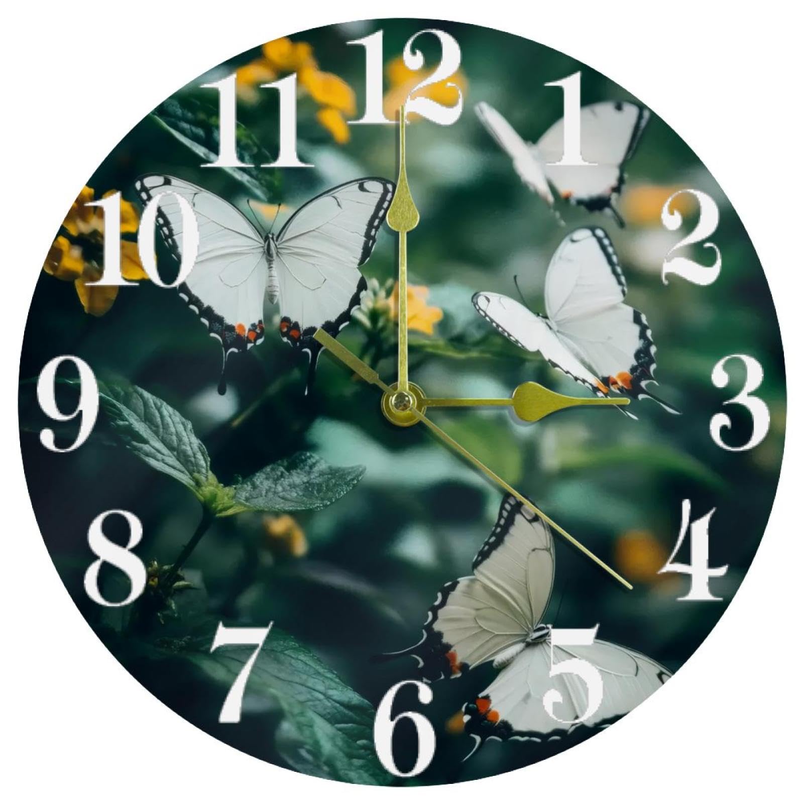 Horloge murale à quartz sans tic-tac ronde pour bureau école et salon moderne