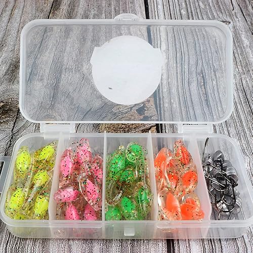 Miniatura 7 de JOHNCOO Crappie - Señuelos de pesca artificiales suaves y brillantes en la oscuridad