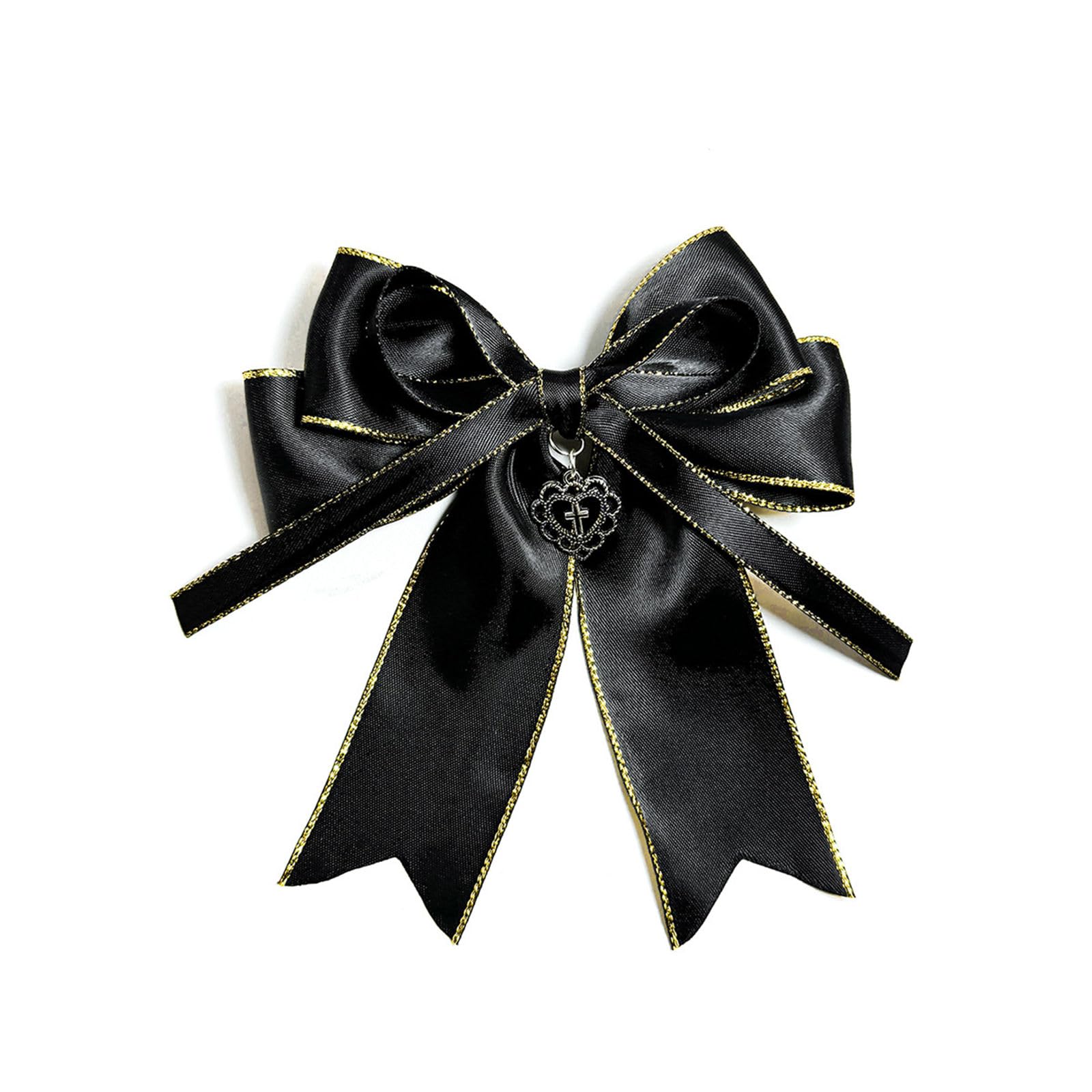 Maxtonser Clip Bow 2000s Balletcore Large Bow Flat Clip Balletcore Hairpin Bow Elegant Hair Clip for Bunches