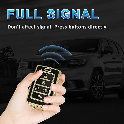 Miniatura 3 de POSAID Funda para llavero para Jeep 2023 2022 2021, Negro -, Negro