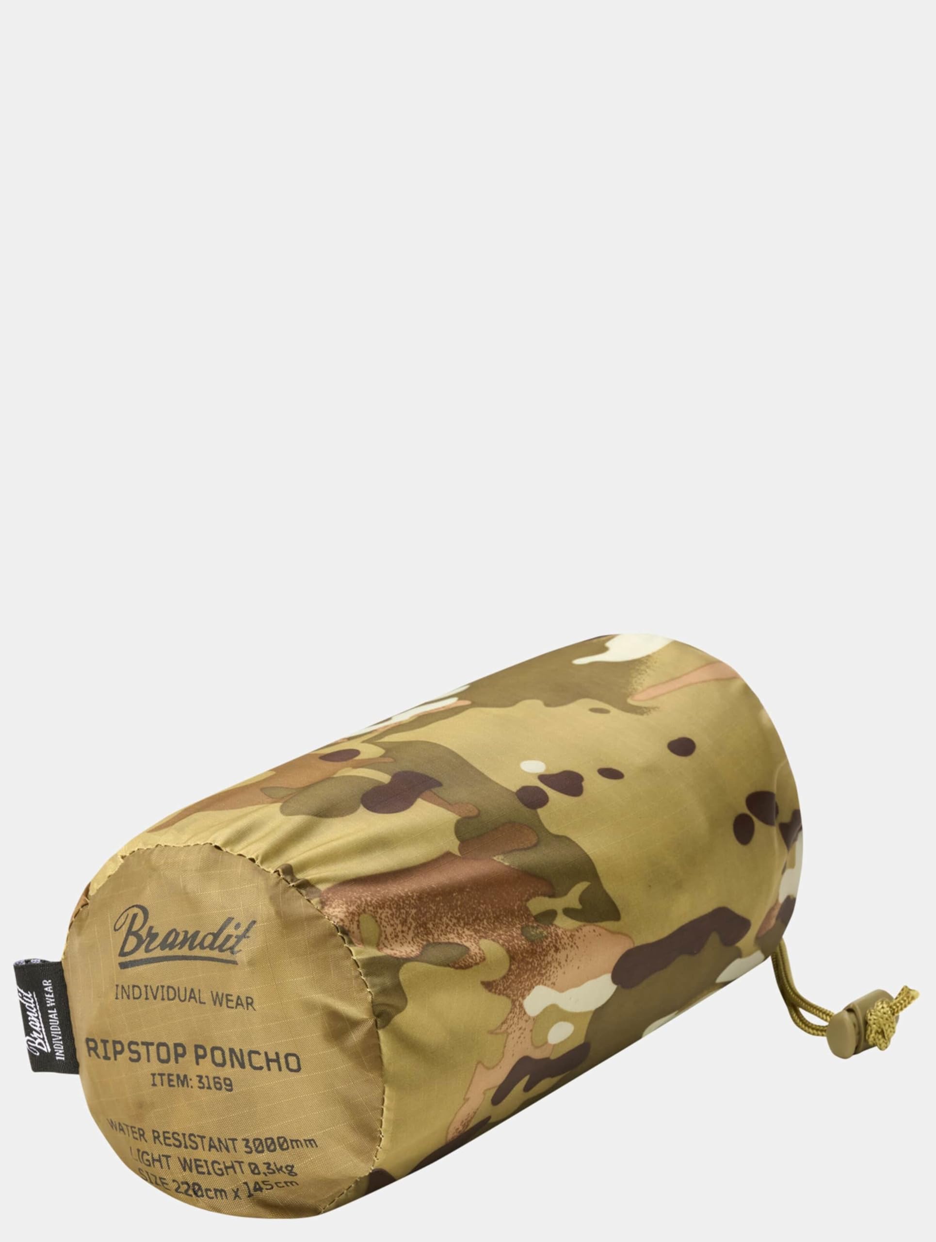 Brandit Mężczyźni Ripstop Ponche Ponczo, Tactical Camo