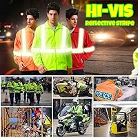 Vista 2 de YOWESHOP La chaqueta reflexiva de la seguridad de la alta visibilidad ligero respirable modifica