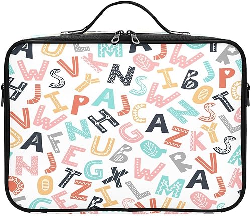 Alfabeto de estilo escandinavo maquillaje de viaje cosmético bolsa de maquillaje bolsa de maquillaje de viaje bolsas de maquillaje para mujeres
