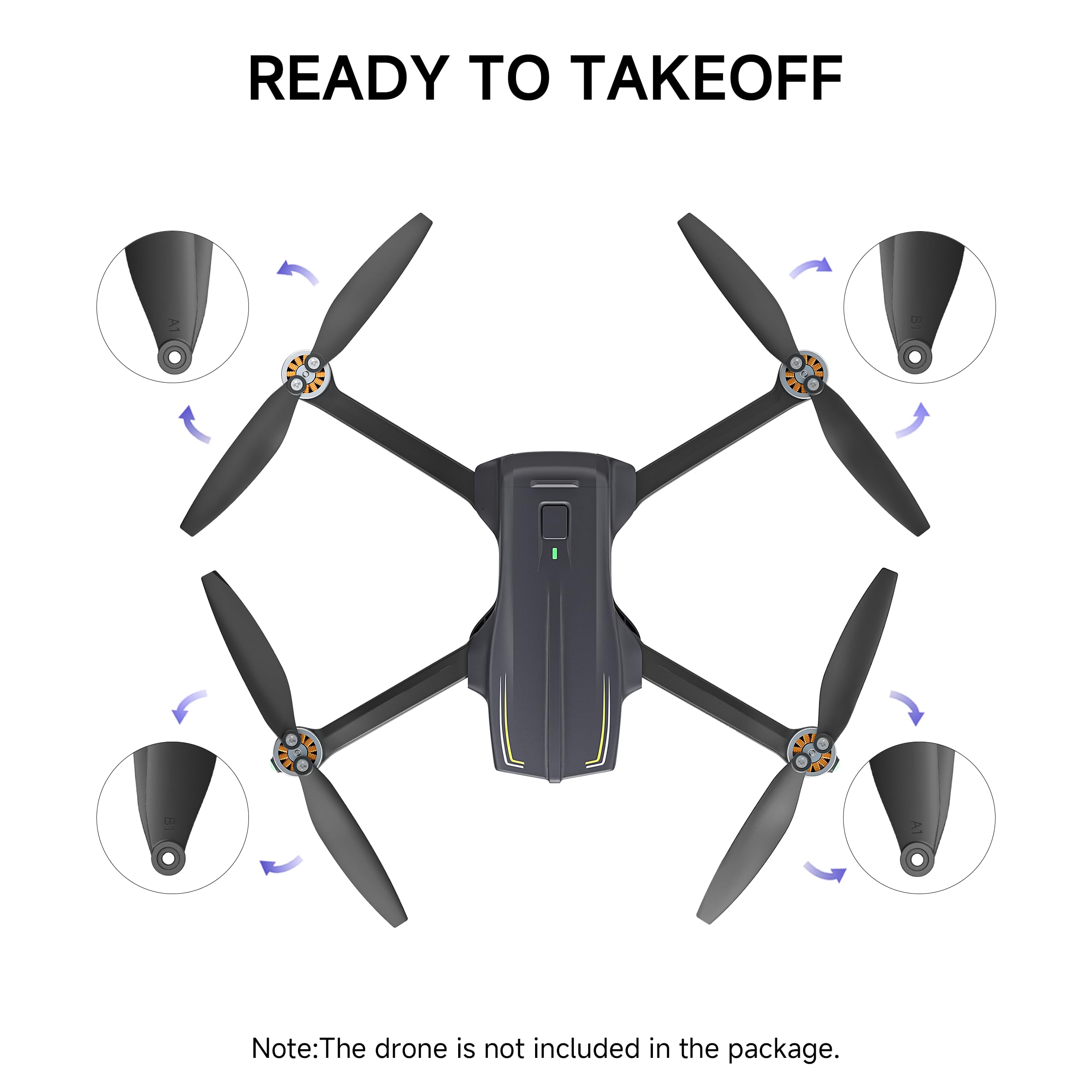 Ameta Drone Propellers for S20 Pro Drone, Spare Part for RC Quadcopter Drone - Image 3