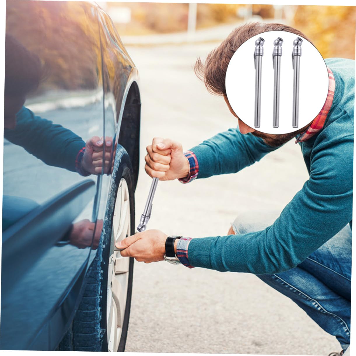 Holibanna 5Pcs Pressure Gauge Pencil Durable Air Pressure Gauge for Cars Trucks Suvs and Bikes Compact and Lightweight Design for and Use