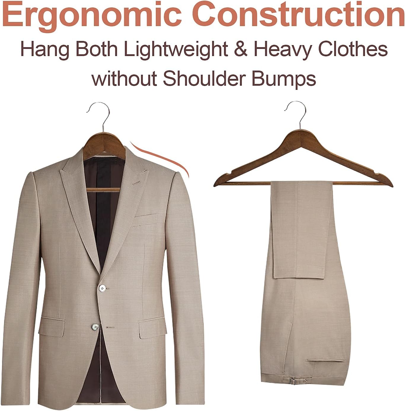 FairyHaus Belt Hanger Organizer 2 Pack & Wood Hangers 30 Pack