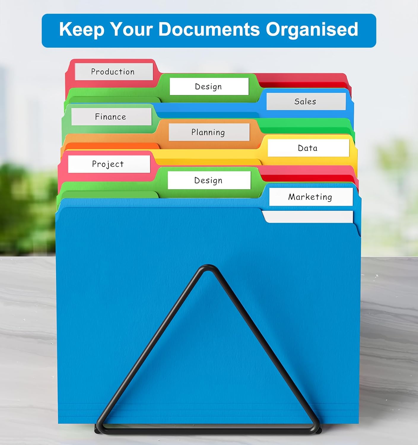 HABGP 150 Pack Manilla Folders 8.5 x 11 Inch, 1/3-Cut Tab Colored File Folders Letter Size, Paper File Folders, Manila Folders Home Office School Supplies for Documents Files, Assorted 5 Colors