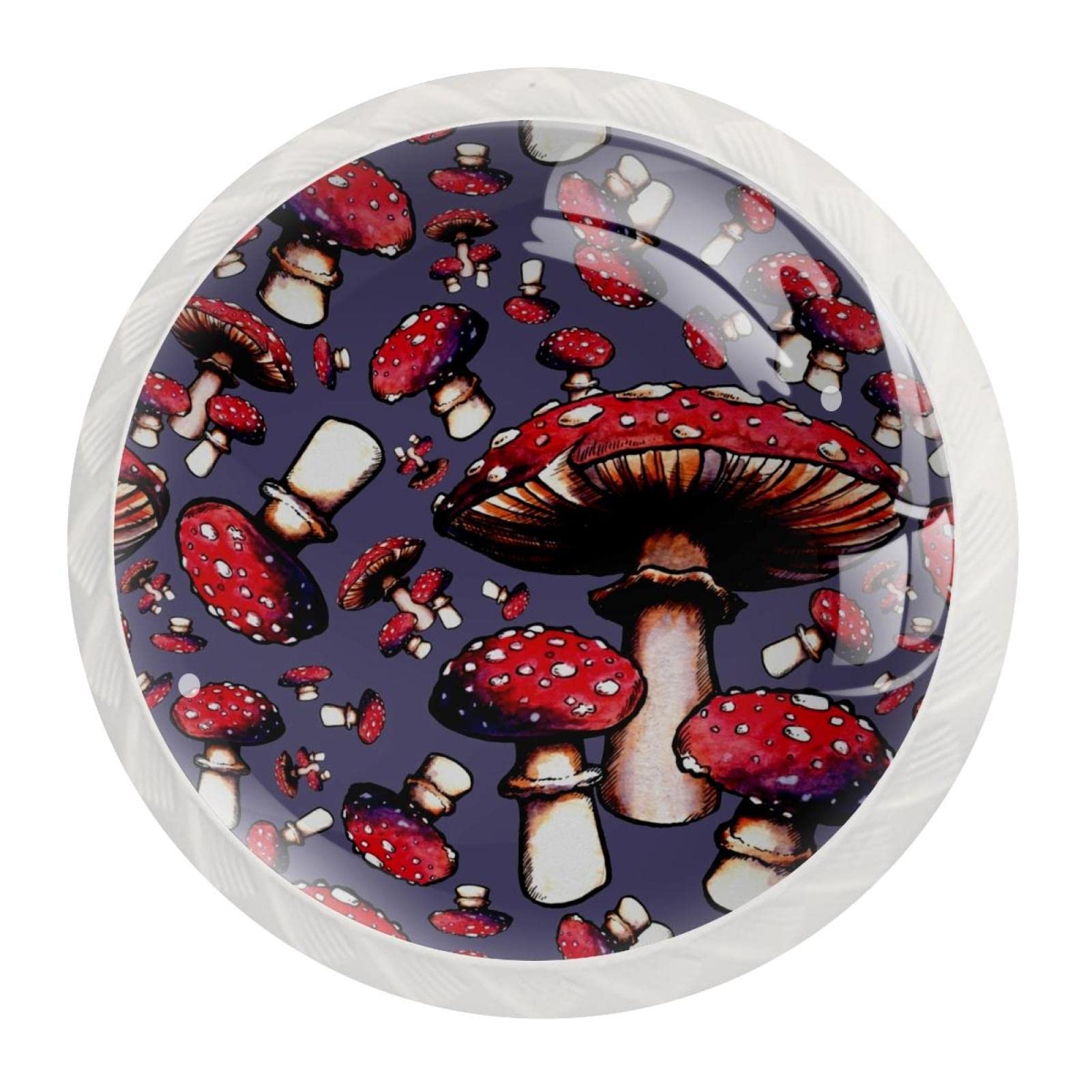 Boutons de tiroir champignon rouge pour chambre d'enfant et cuisine