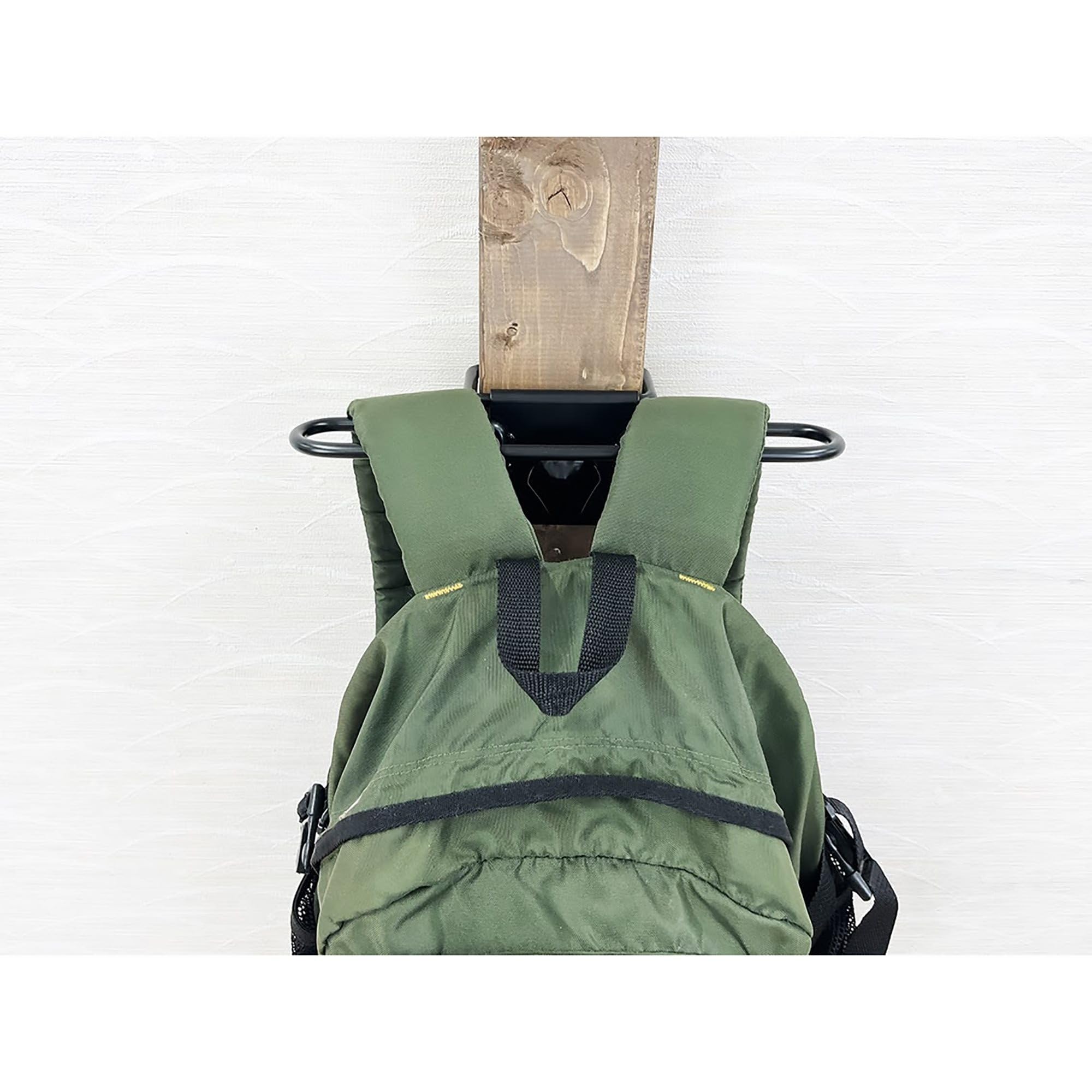 Waki Sangyo W1-012 WALIST-ONE Backpack Hanger, Semi-Glossy, Black, Tension, Luggage, Wall Hanging, Business Backpack