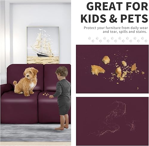 Miniatura 10 de Easy-Going Fundas reclinables de piel sintética fundas elásticas impermeables para sofá 4 piezas protector elástico para muebles correa elástica