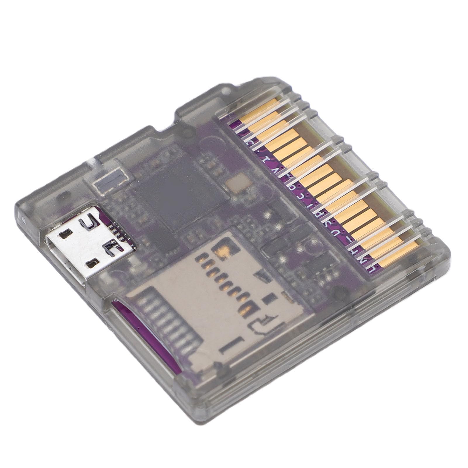 Carte Flash DSPico DS pour NDS DSi 3DS 2DS, Alimentée par MCU RP2040, Cartouche de Jeu Open Source de Mise à Niveau R4 avec 6Mo/s, Mode DS et Prise en Charge du Lanceur Pico (Noir transparent)