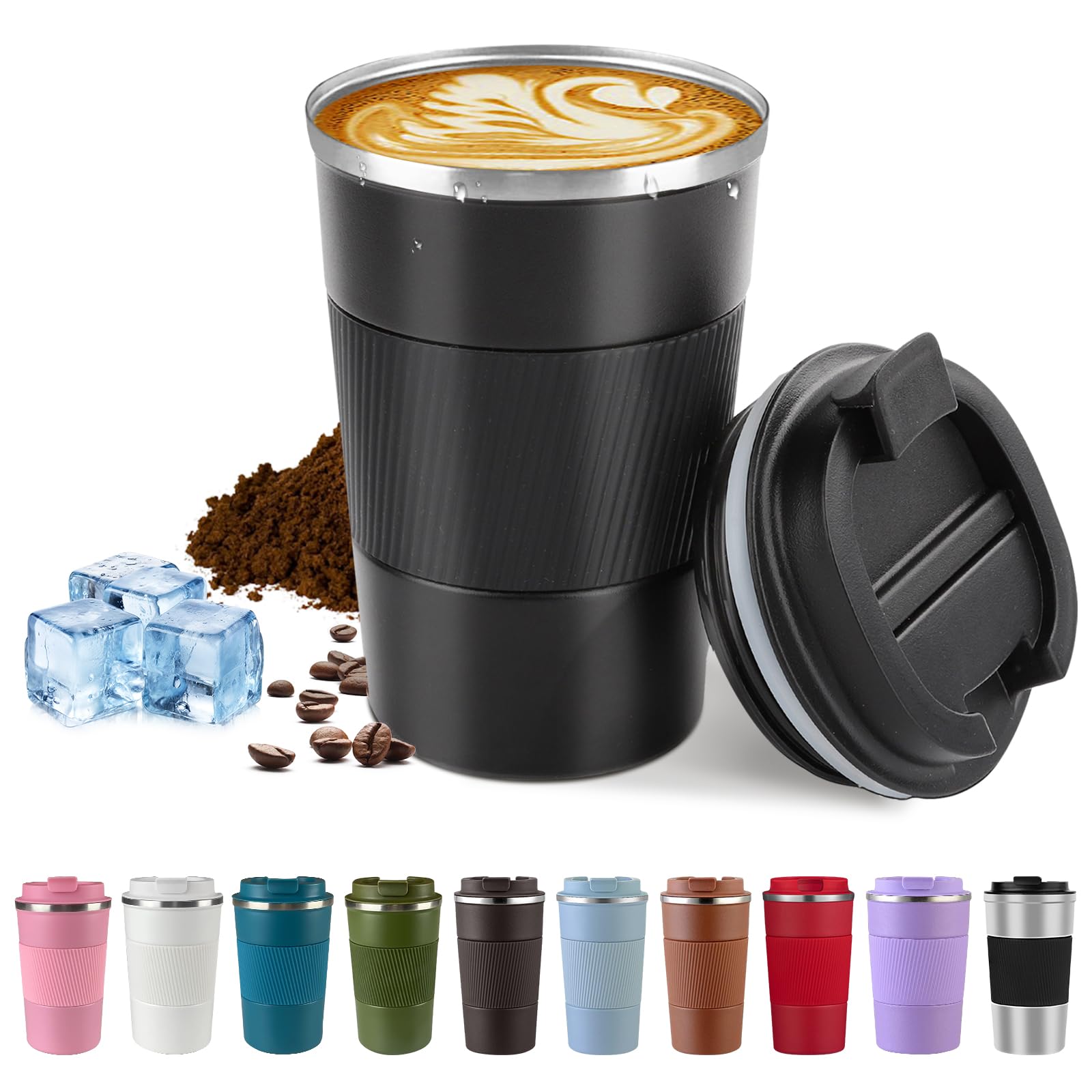 Vacuum-Insulated Stainless Steel Travel Coffee Mug