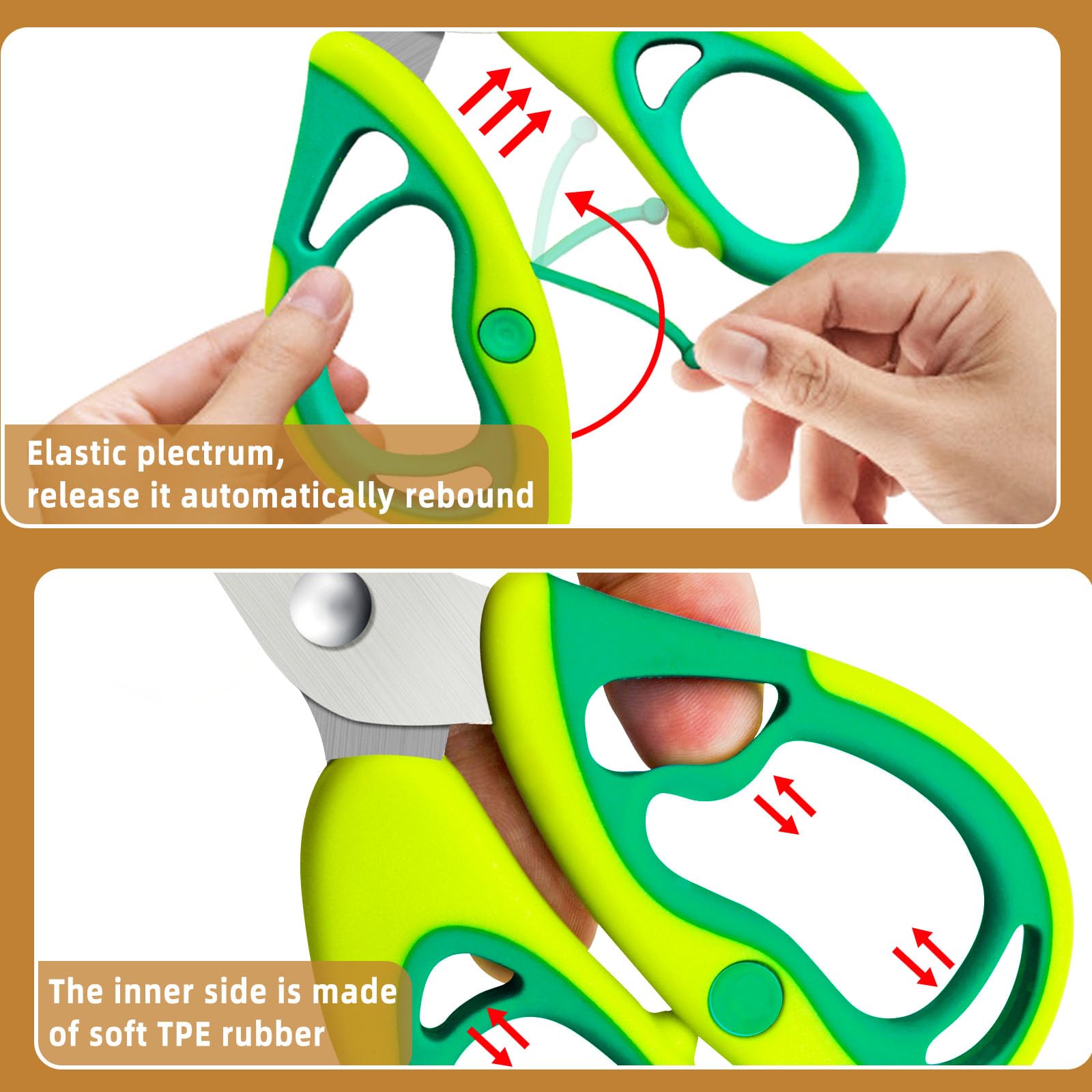 CCR Kids Scissors,Craft Scissors with Cover,Suitable for Children 5+,Stainless Steel Blades with Soft Handles,Suitable for School Kitchens and Home Use - Image 3