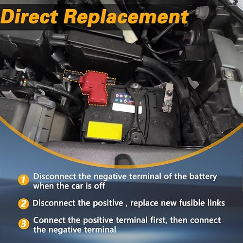 Miniatura 7 de Conjunto de soporte de enlace fusible de batería y kit de terminales compatible con Nissan Maxima Murano Pathfinder Infiniti QX60, sensor de