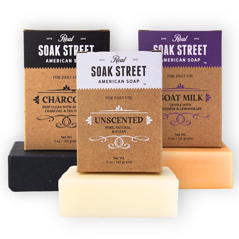 Sabonete em barra Soak Street, variedade com 3 unidades