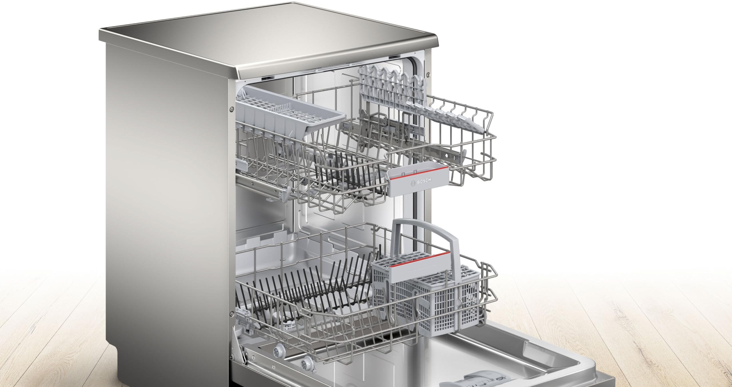 Bosch Série 4 Lave-vaisselle pose-libre 60 cm 13 couverts Silence Plus 44 dB Acier inox
