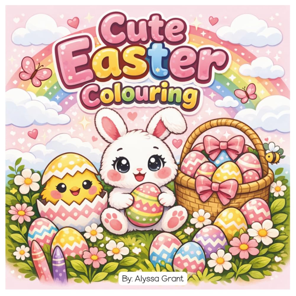 Cute Easter Colouring: A Fun and Simple Easter Colouring Book for Toddlers/Kids