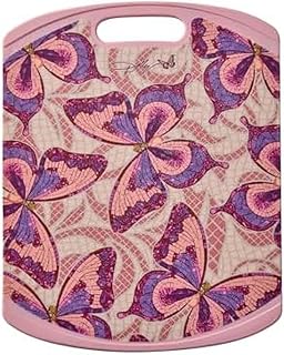 Dolly Parton Reversible Plastic Cutting Board, Butterfly Print, Non-Slip, Gentle on Knives, Ideal for Daily Meal Prep, 11 x 14 Inch