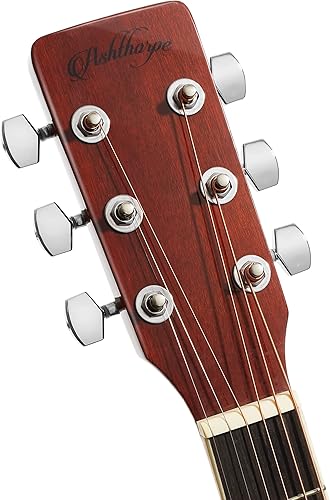 Miniatura 3 de Ashthorpe Paquete de guitarra acústica y eléctrica Dreadnought Cutaway de tamaño completo para zurdos - Tonewoods de primera calidad - Natural