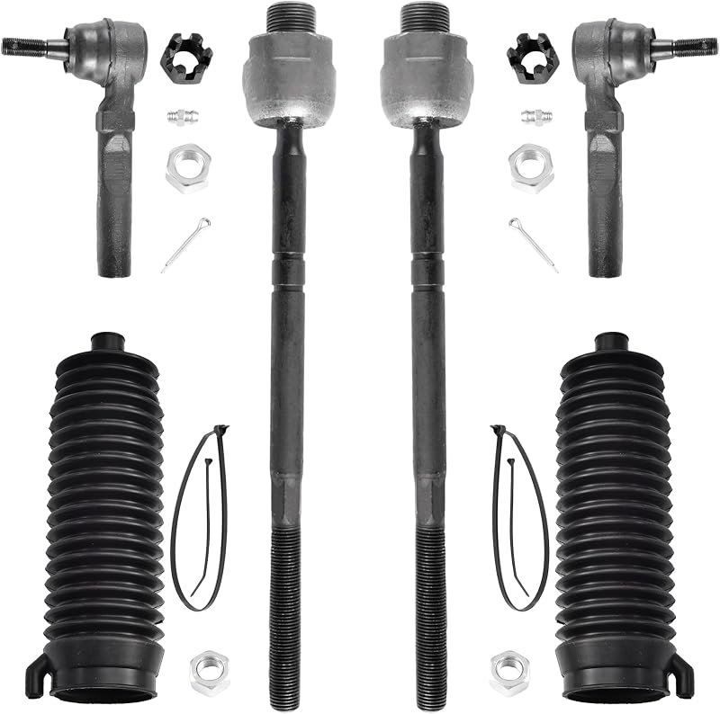 Kit de direção dianteira asupricos com terminais internos, externos e coifas para Chevrolet Silverado 1500 e GMC Sierra 1500 2WD 1999–2006 – 6 peças