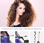Mini Curling Iron 3/8 Inch for Short Hair, 100℃-230℃ Small Curling Wand | 9mm Tiny Hair Curler with Dual Voltage for Traveling, Ceramic Coating