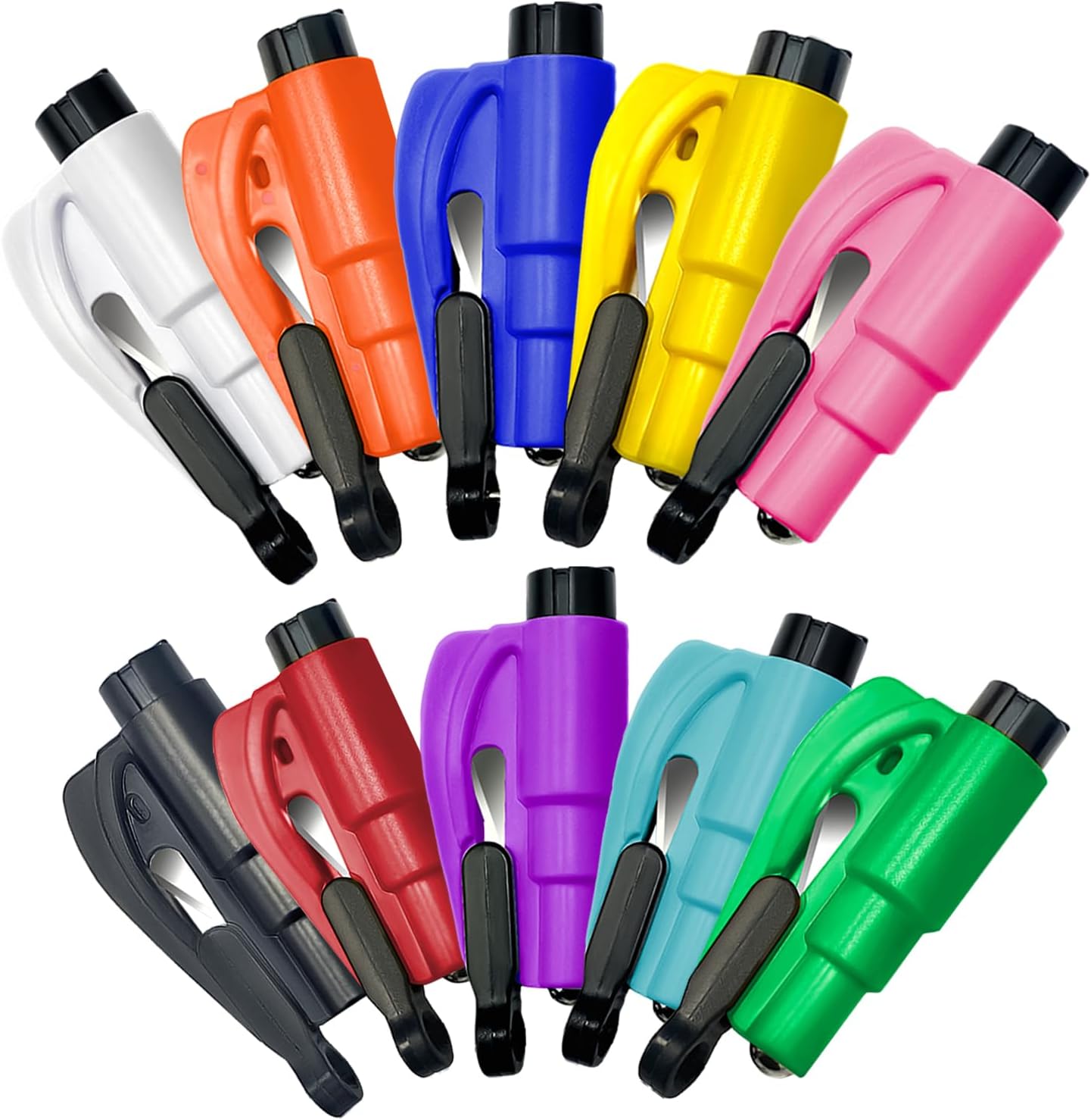 Pack of 10 Window Breaker Seatbelt Cutter, Car Window Breaker Tool are Emergency Escape Tool car Essentials List, Break Window Emergency Tool Family Car Accessories Applicable to All Cars