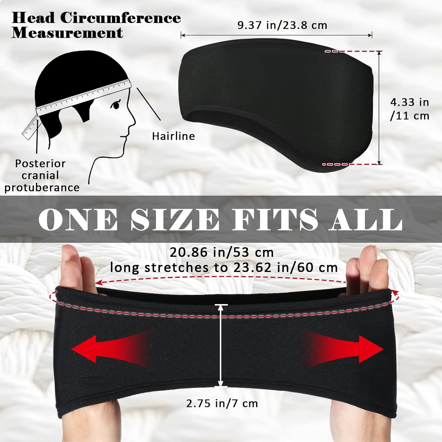 beister Ear Warmers for Women and Men, Fleece Winter Running Headbands with Ear Muffs, Windproof Thermal for Outdoor Sports - Image 5