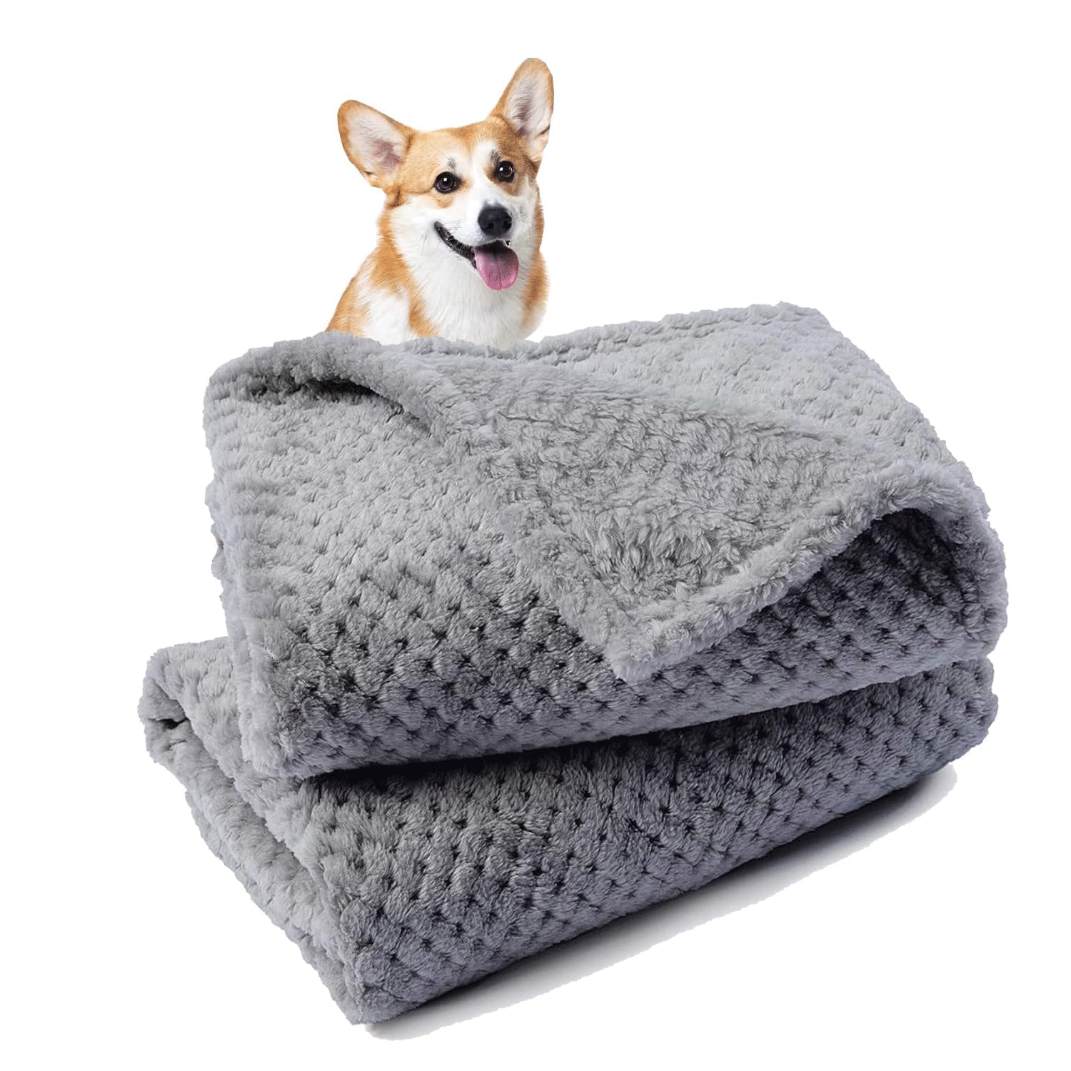 Paicreate 1pc Dog Blankets Washable, 100x120cm Puppy Blanket, Grey Fluffy Pet Blanket for Puppy Dogs, Cats and Other Small Medium Pet
