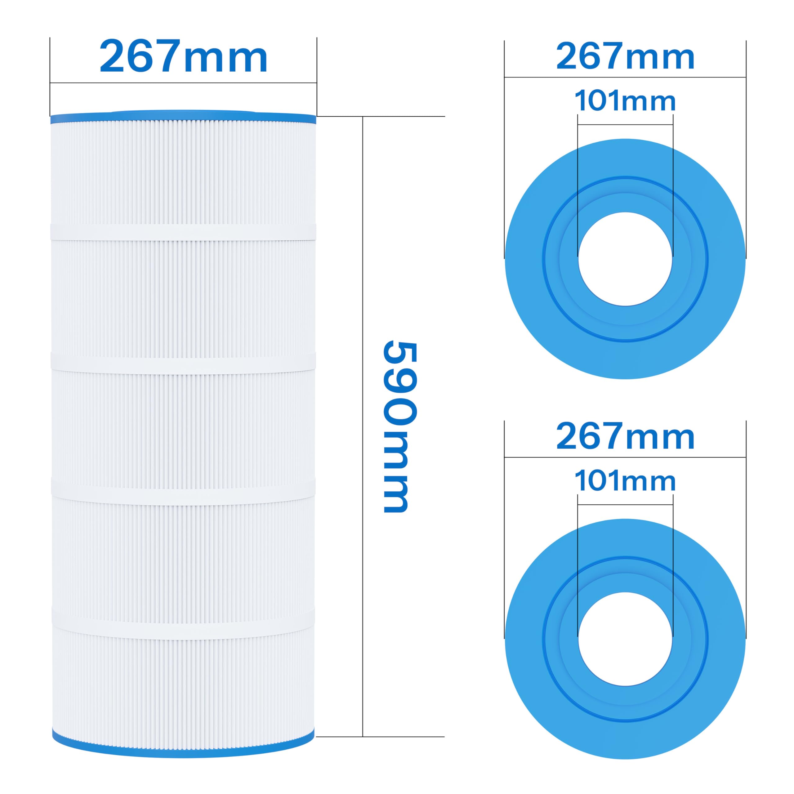 Cartouche Filtrante de Piscine,150 Pieds Carrés, Compatible avec SwimClear C150S, CX150XRE, CS150E, PA150S, C-9441, PC129, 11503, HW150S, ICF150-CE, Thinclear150, 1 Paquet