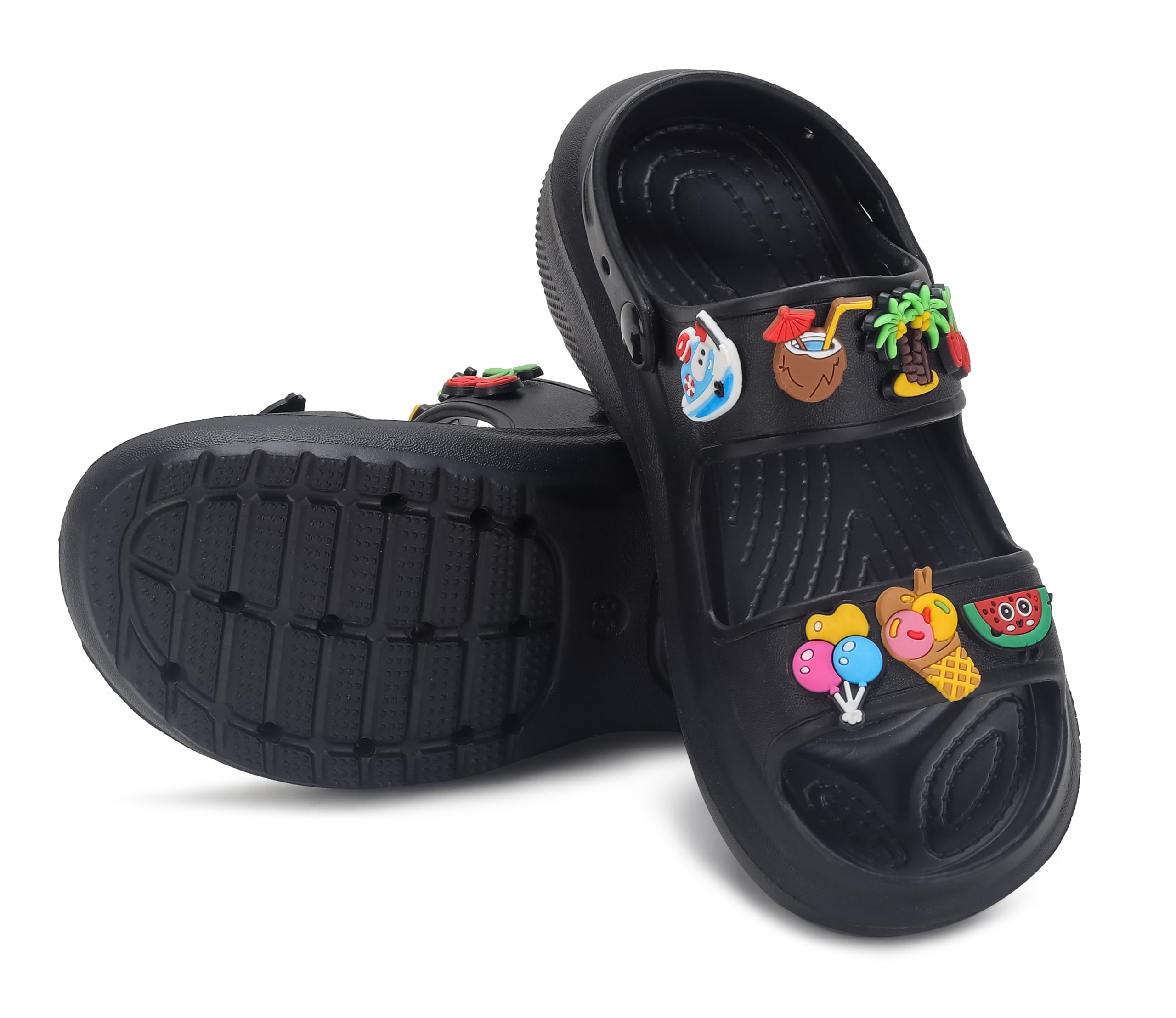 CASSIEY Fashionable Slingback Sandals Clogs for Girls | Clogs Sandals Walking Lightweight Beach Footwear for Womens and Girls- Black (B0CT8YG2WT) Amazon Price History, Amazon Price Tracker
