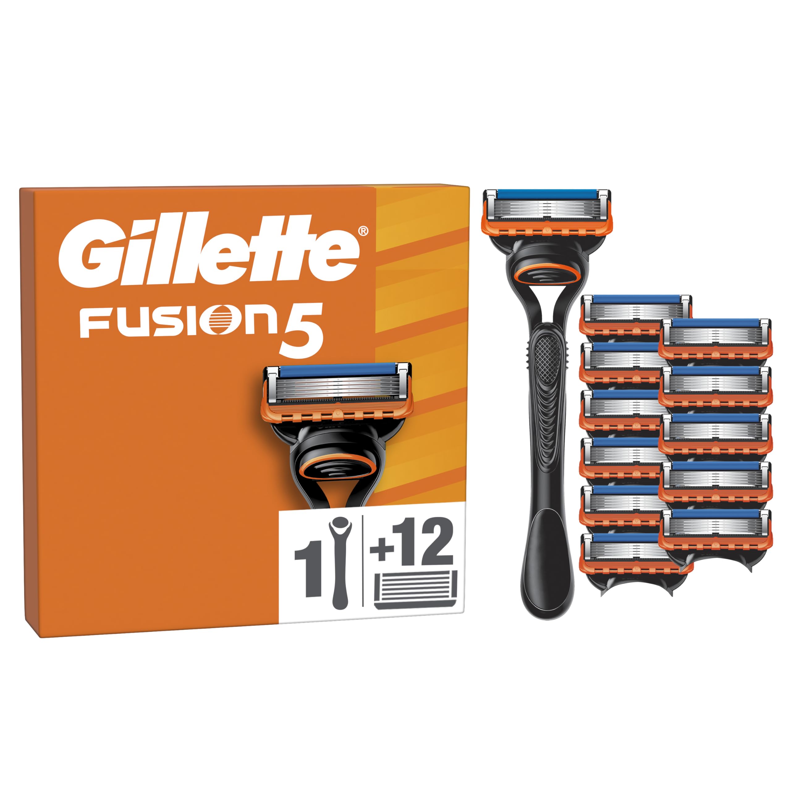 Gillette Fusion5: Maquinilla de Afeitar con 12 Cuchillas y Recortadora