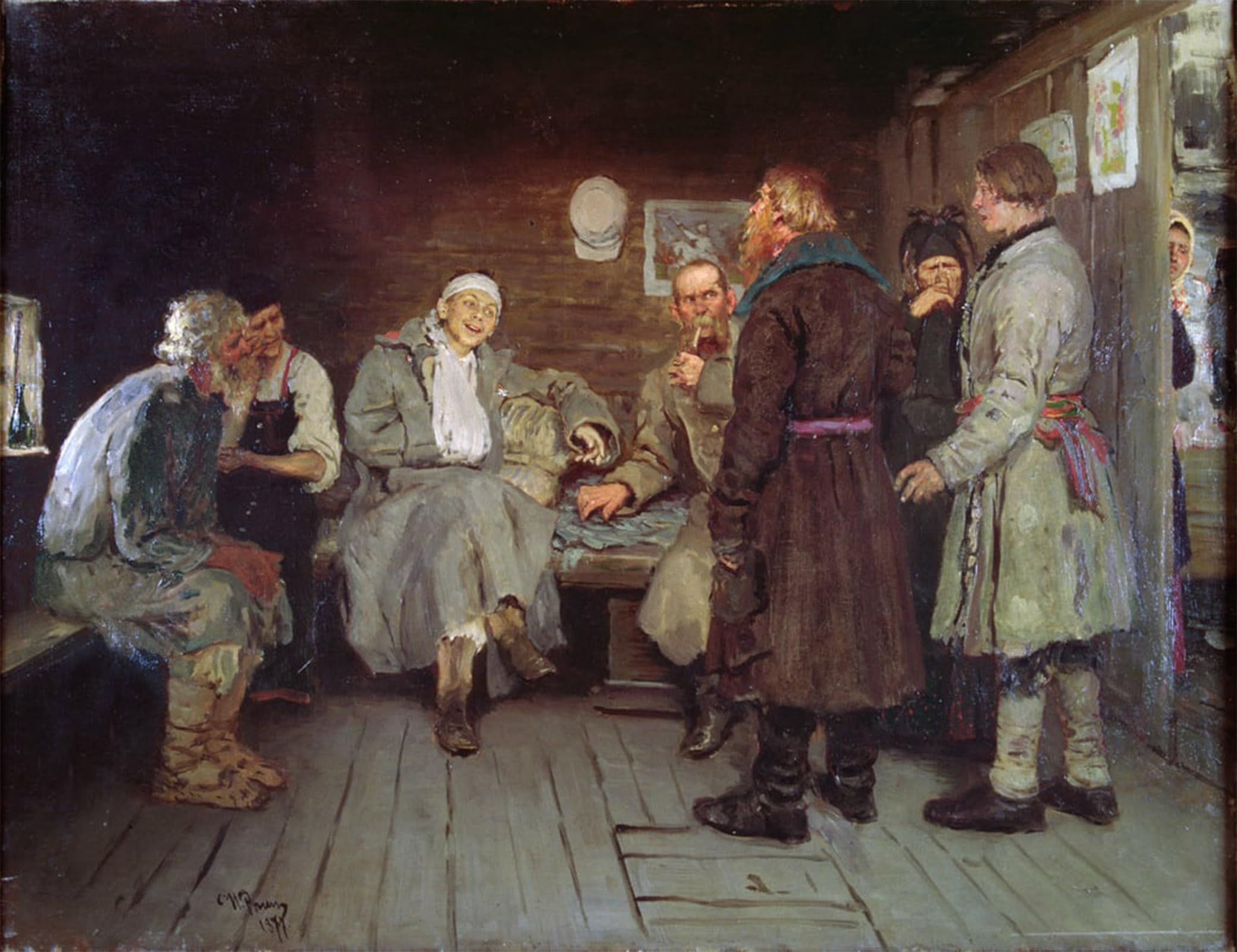 Posteriik No Frame Vintage Classic Picture Landscape Artwork Soldiers Tale By Ilya Efimovich Repin Portrait Canvas Painting For Office Home Decor 60X90cm