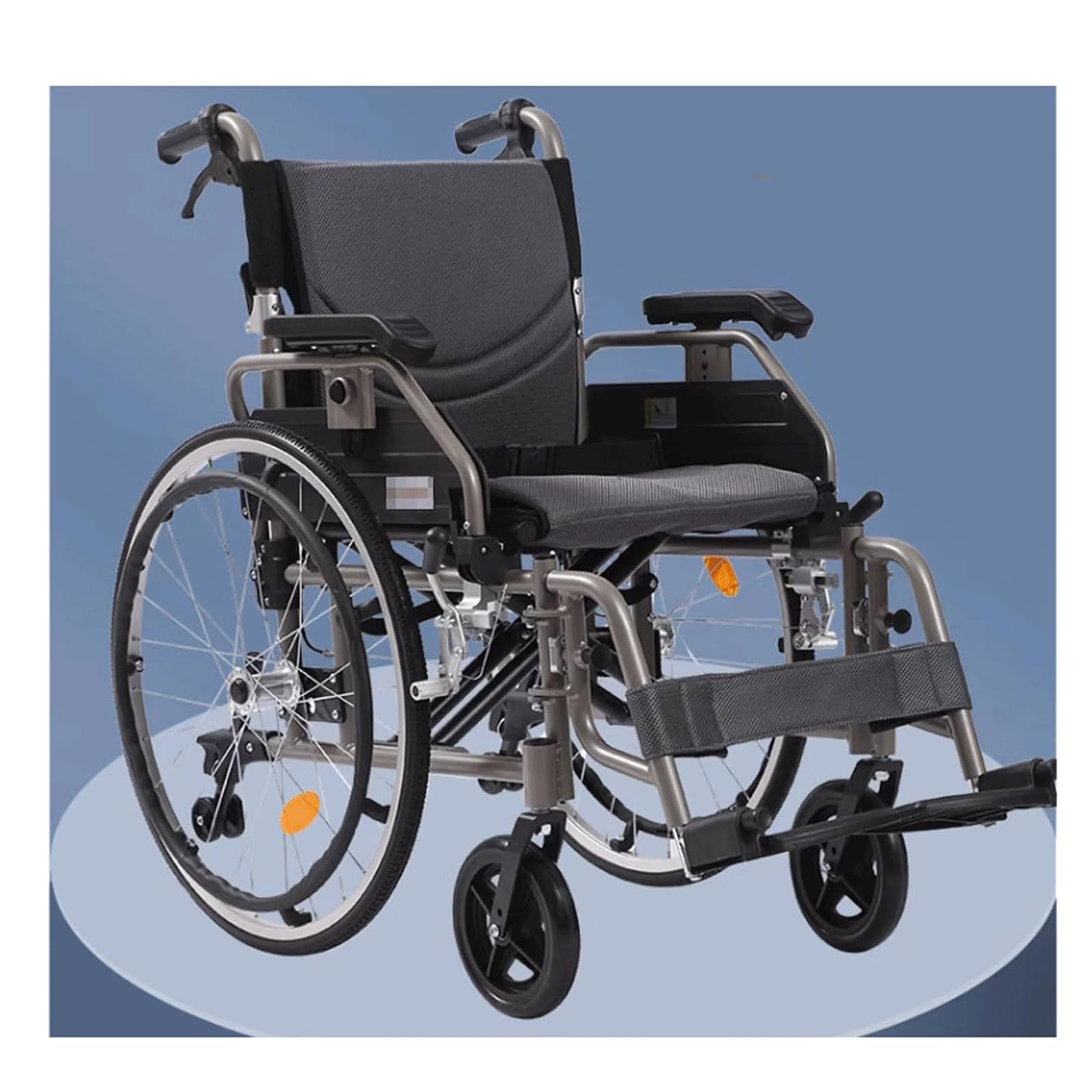 Silla de Ruedas Silla de Ruedas Plegable Ultraligera, Silla de Ruedas portátil de Transporte, Silla de Ruedas autopropulsada Manual Deportiva de Aluminio, Puede soportar 200 kg confiable