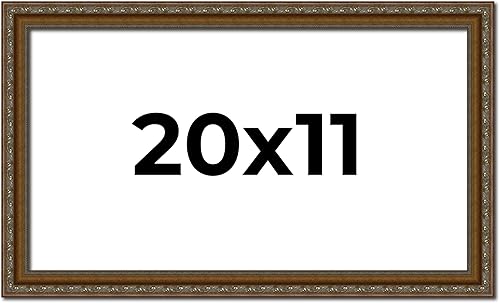 Miniatura 203 de Marco de fotos completo de madera dorada envejecida de 16 x 20 pulgadas con plexiglás acrílico UV, parte trasera de tablero de espuma y accesorios