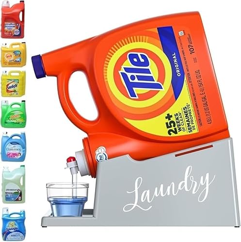 Miniatura 2 de Skywin Soporte organizador de detergente para ropa y bandeja de goteo para organización de la lavandería, soporte de jabón para detergente líquido