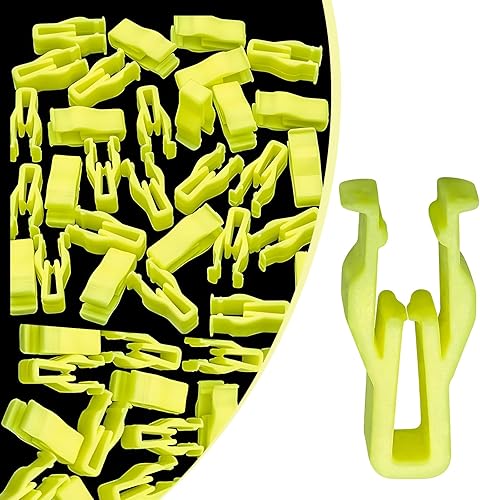 Juego de 30 hebillas para parachoques de automóvil, 0.31 x 0.83 x 0.1 pulgadas, clip de retención de bisel para interruptor de audio, accesorios de