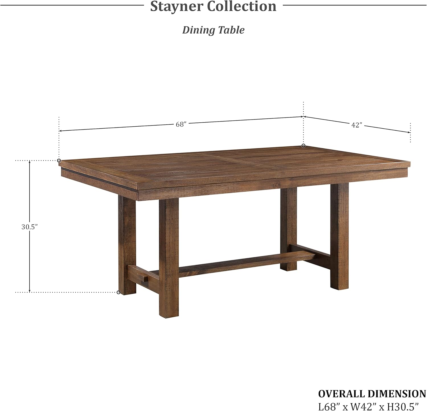 Lexicon Stayner Dining Table, Brown