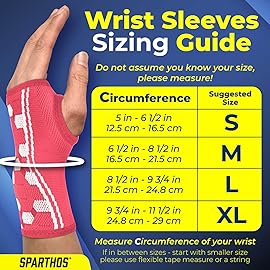 Sparthos Wrist Support Sleeves (Pair) - Medical Compression for Carpal Tunnel and Wrist Pain Relief - Wrist Brace for Men and Women (Medium, Flamingo Pink)