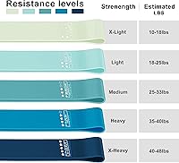 Vista 2 de Resistance Loop Exercise Bands, Resistance Bands Exercise Bands for Home Fitness, Stretching, Strength Training, Physical Therapy,Elastic Workout