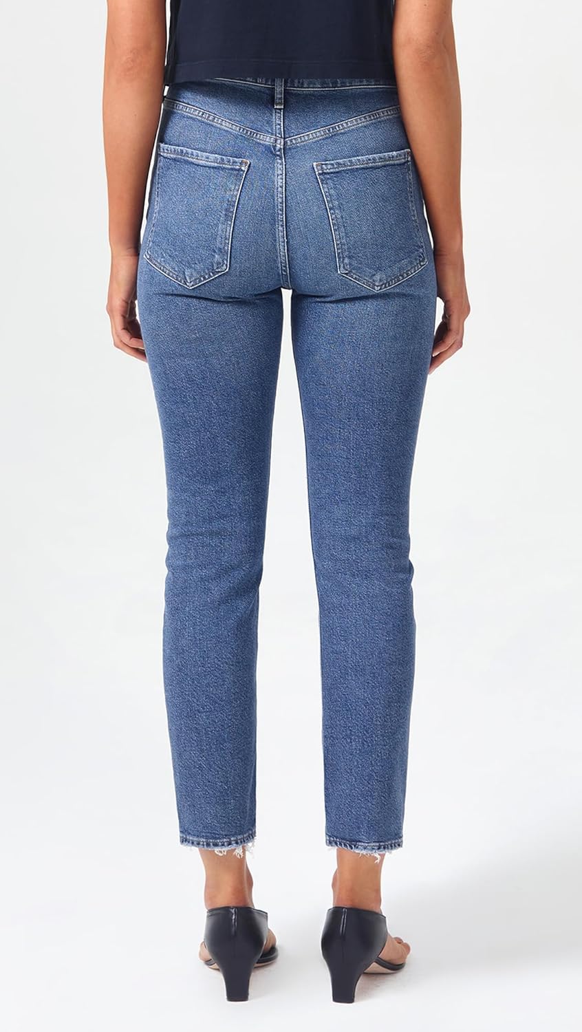 AGOLDE Women's Riley High Rise Straight Crop Jeans - Image 8
