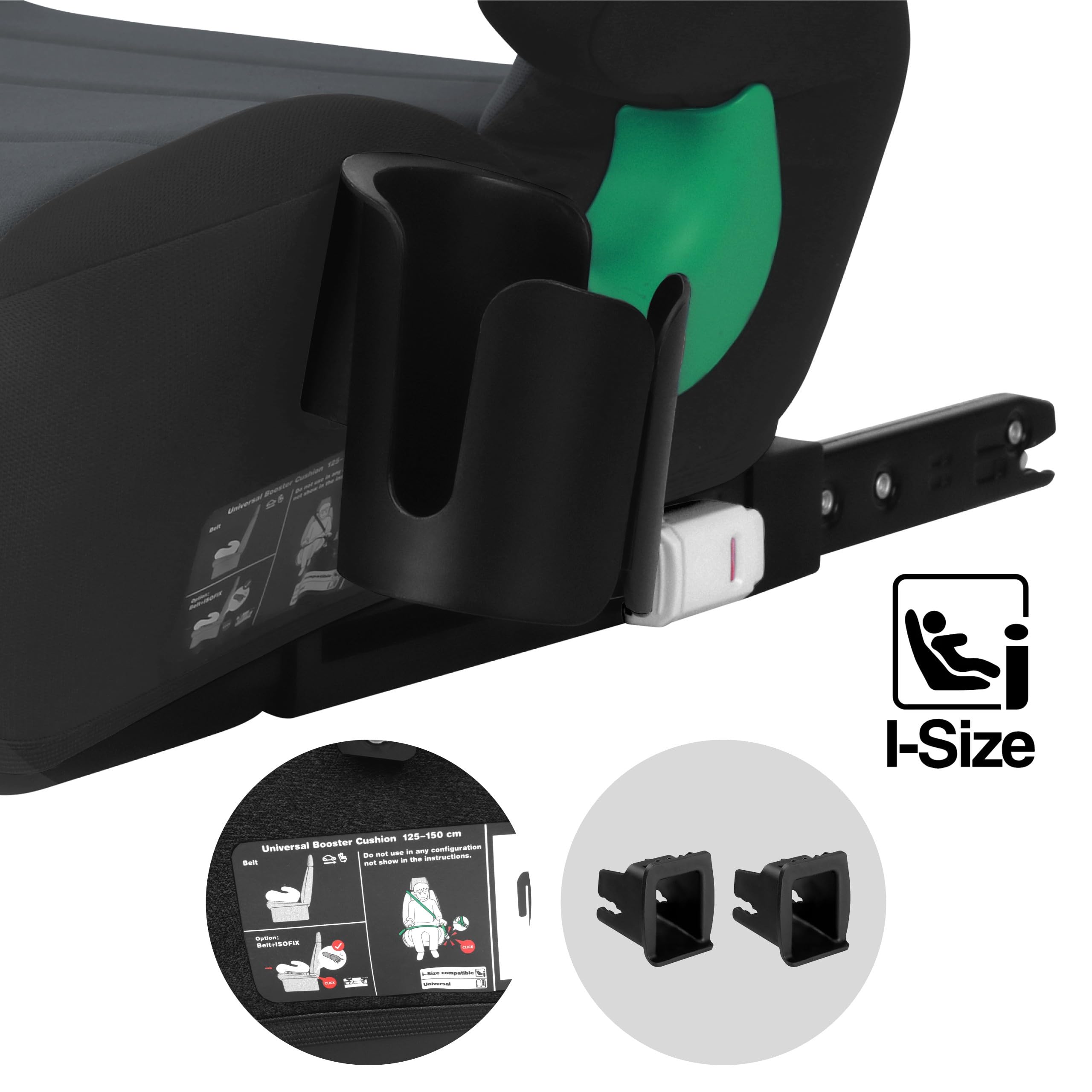 Tulano Cabby 35 podkładka na siedzenie dziecięce 15–36 kg dla dzieci 125–150 cm od 4 lat, bezpieczna podkładka na siedzenie samochodowe dla dzieci z ISOFIX, skierowana do przodu, ergonomicznie