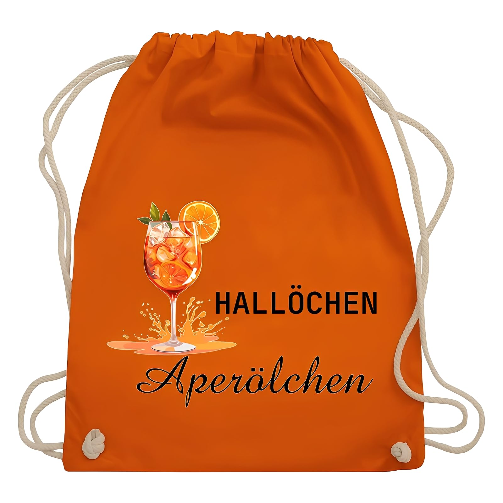 Aperol Tasche Turnbeutel Damen mit Spruch Hallöchen Aperölchen