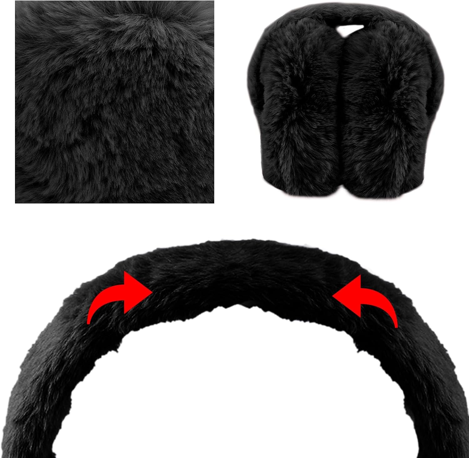 1 Pcs Headband Winter, Ear Muffs for Women & Men, Foldable Fluffy Earmuffs with Headband, Headband Winter